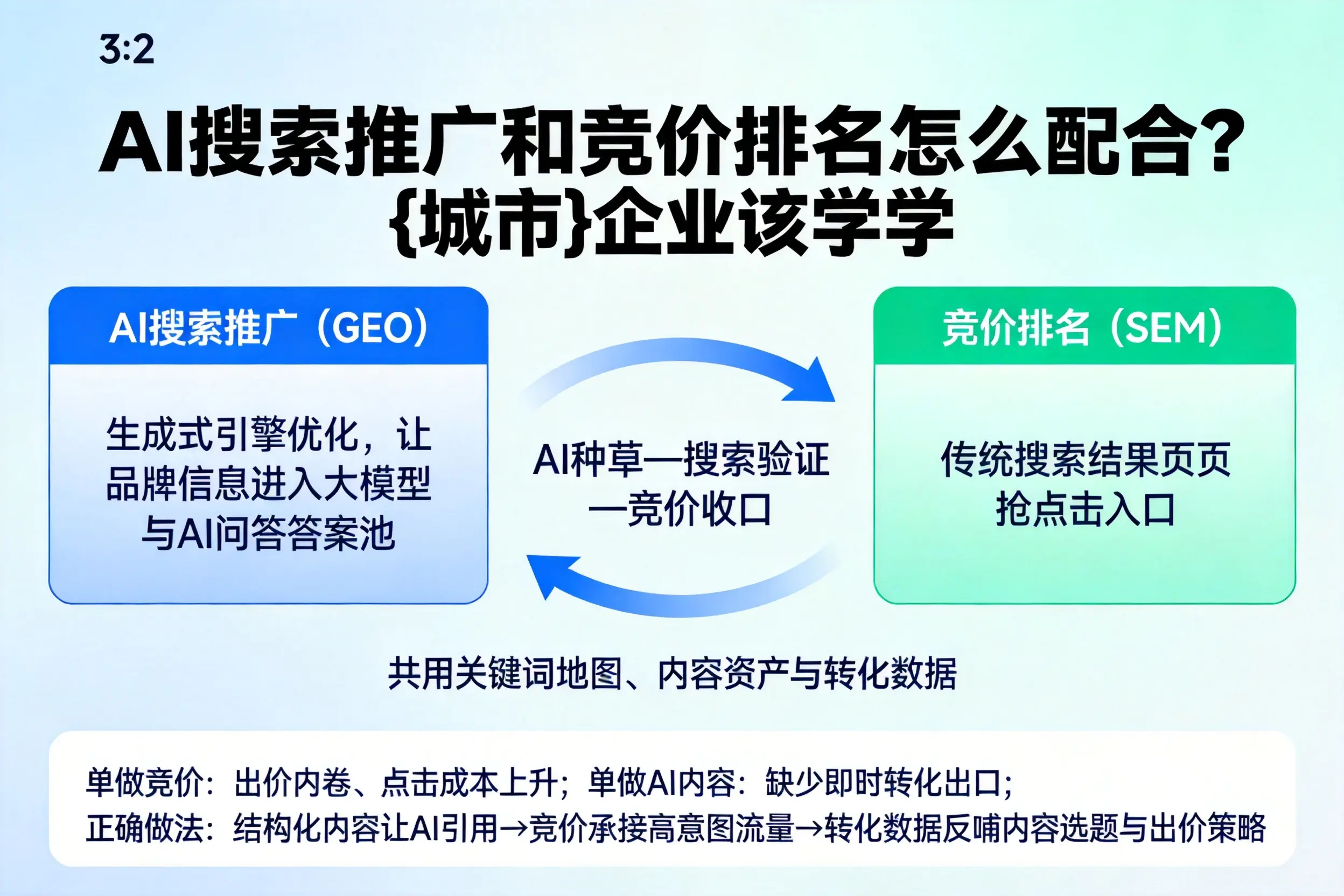 AI搜索推广和竞价排名怎么配合？雅安企业该学学
